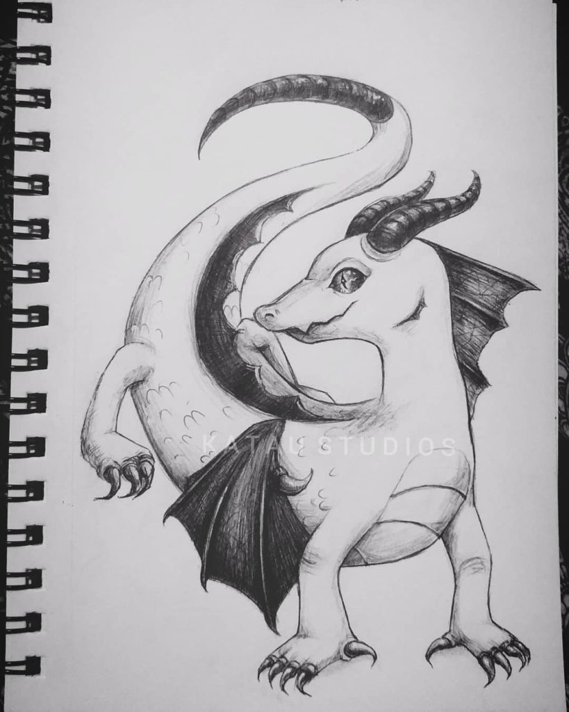 Dragon pen drawing