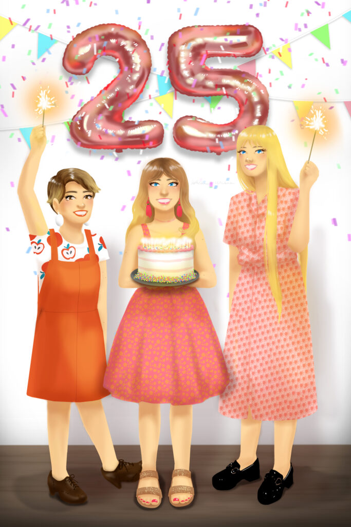 25th Birthday Celebration! Digital painting by Katau Studios