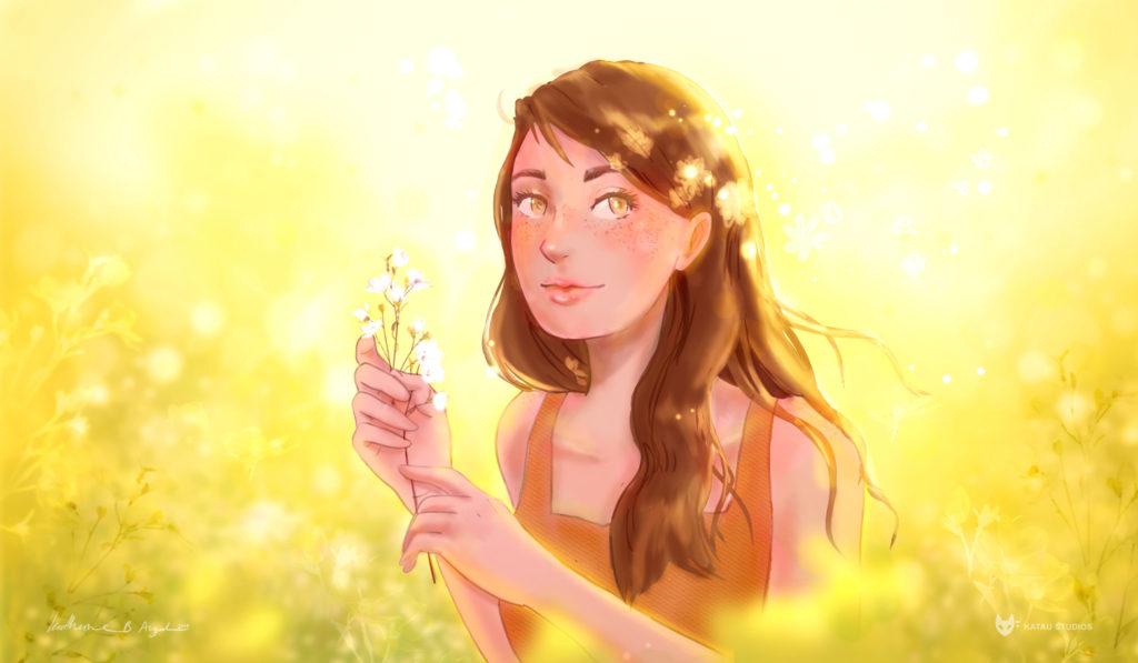 Golden Spring Digital Painting