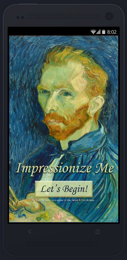 Impressionize Me Start Screen