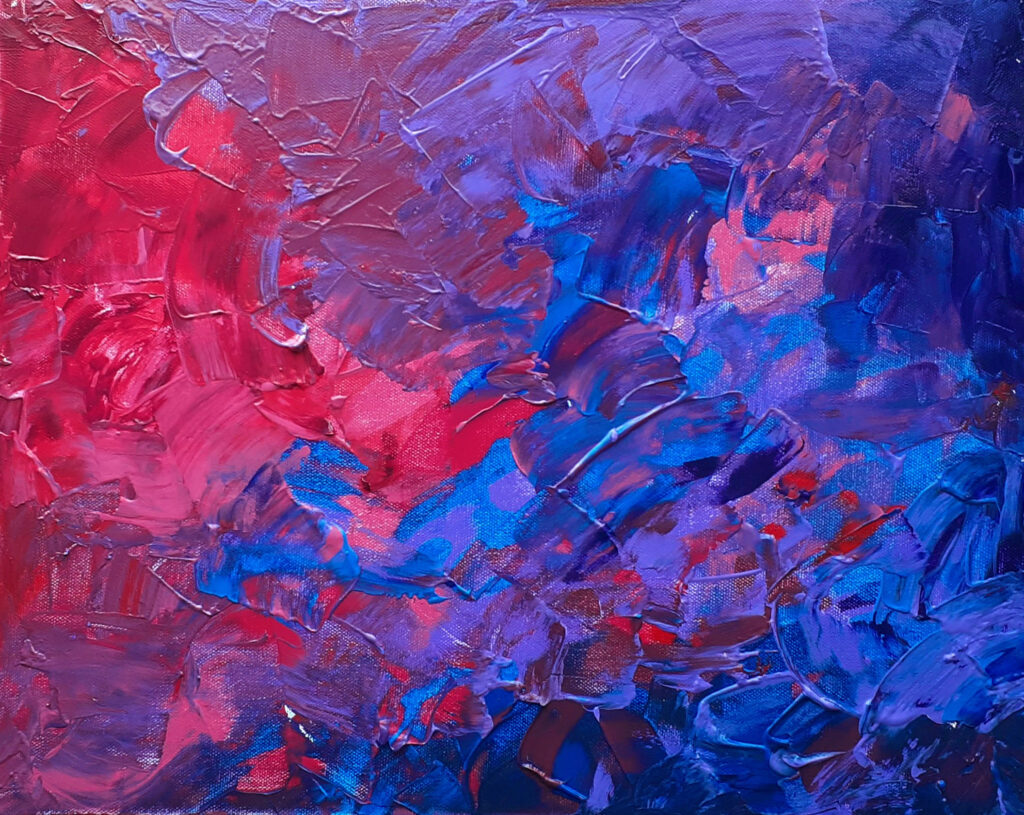 Purple Slushie Explosion Abstract Painting