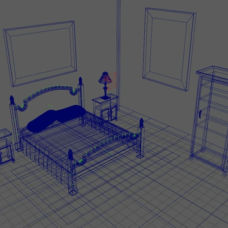 3D Room Wireframe