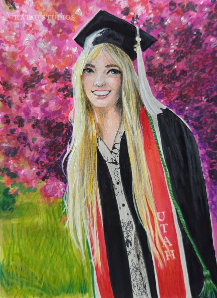 Multimedia graduation portrait by Katherine Hollenbeck